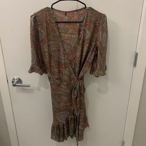 Bohemian Style Wrap Dress
